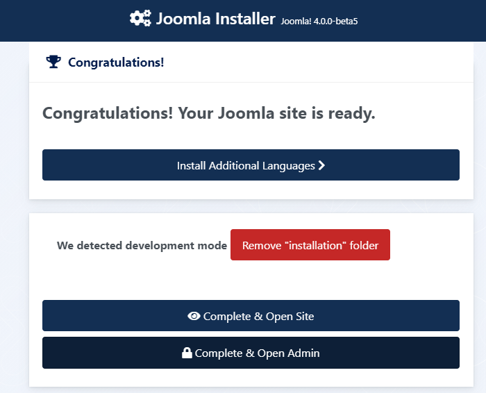Joomla 4 instalacja