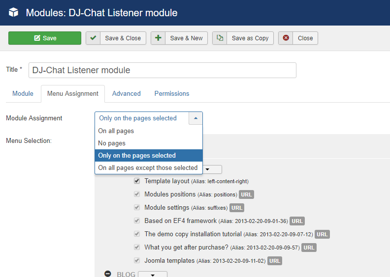 DJ-Chat module